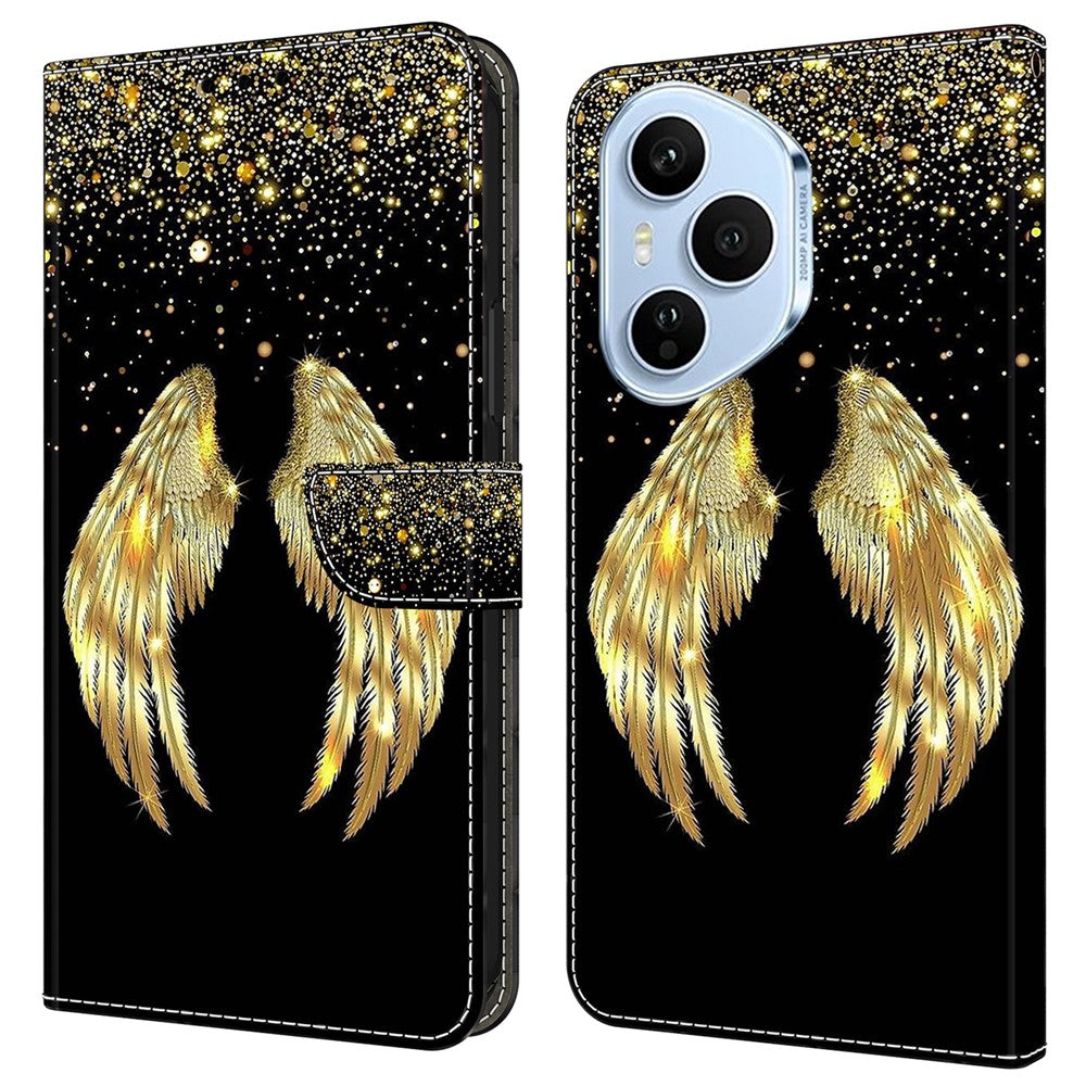 For Honor 400 Pro 5G (Global) Cover 3D-mønster PU-læderpung Telefoncover med stander