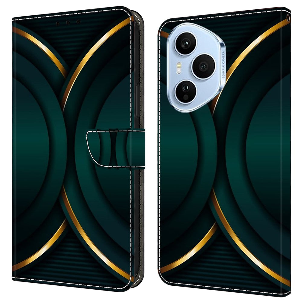 For Honor 400 Pro 5G (Global) Cover 3D-mønster PU-læderpung Telefoncover med stander
