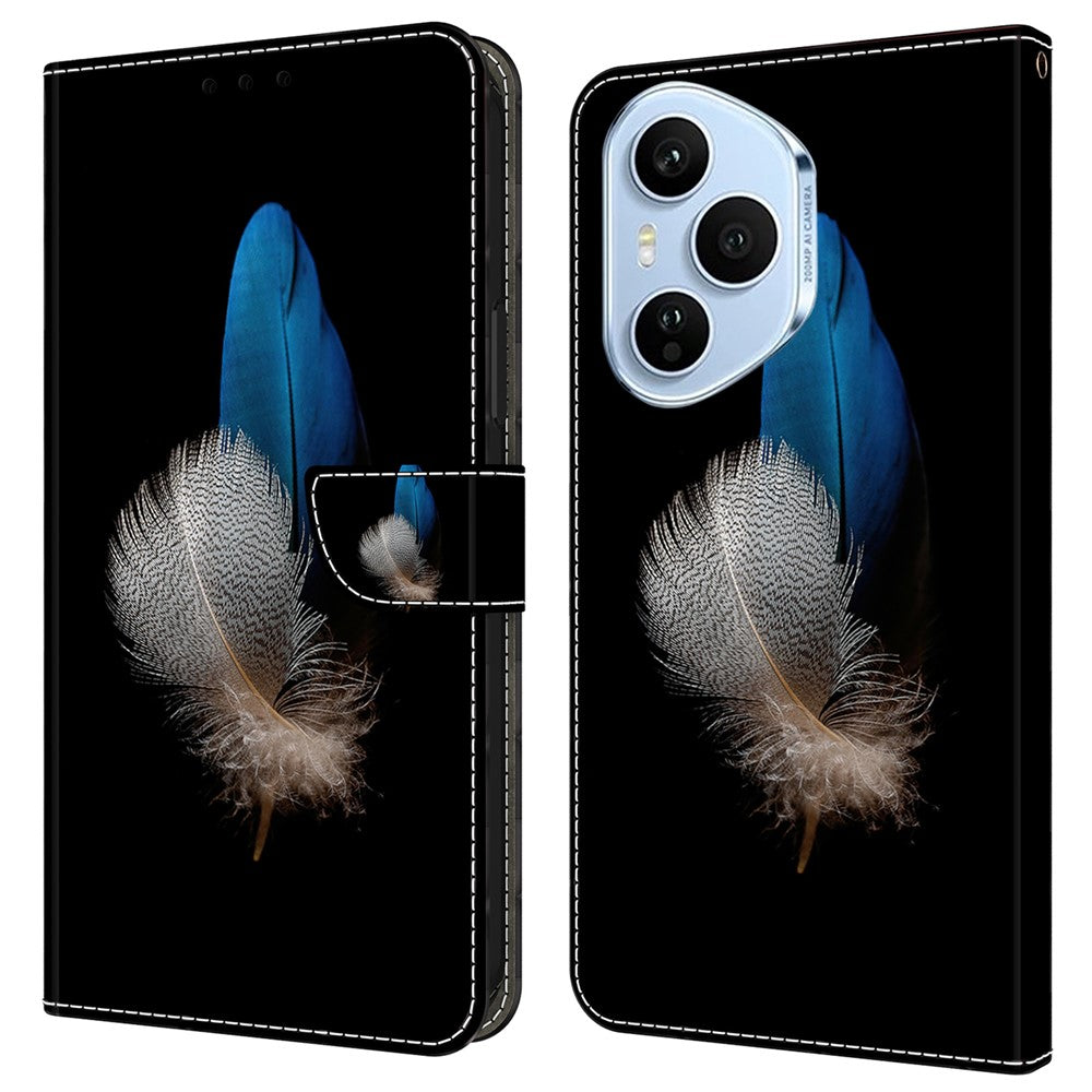 For Honor 400 Pro 5G (Global) Cover 3D-mønster PU-læderpung Telefoncover med stander