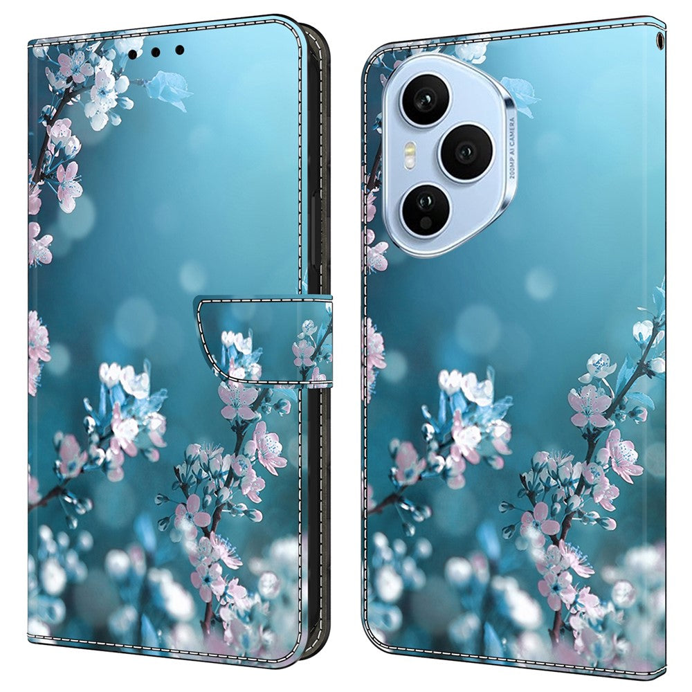 For Honor 400 Pro 5G (Global) Cover 3D-mønster PU-læderpung Telefoncover med stander