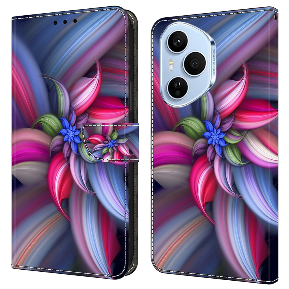 For Honor 400 Pro 5G (Global) Cover 3D-mønster PU-læderpung Telefoncover med stander