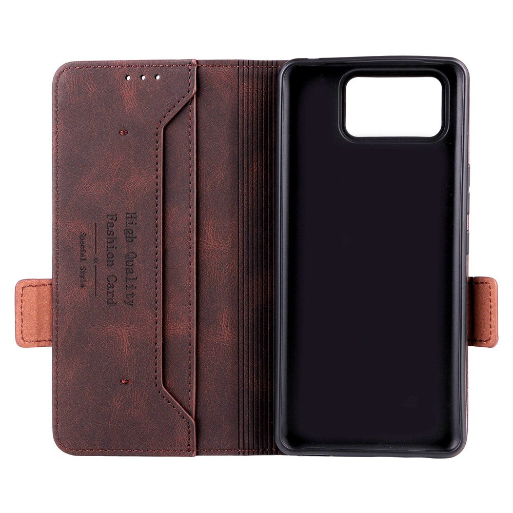 For Asus Zenfone 12 Ultra 5G Case Leather Wallet Flip Phone Cover with Hardware Decor