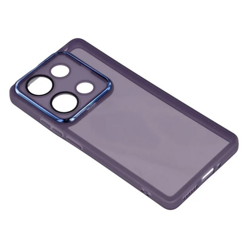 WANLONFENG For Xiaomi Redmi Note 14S 4G TPU Case  DKSM Series Electroplated Frame Back Cover with Tempered Glass