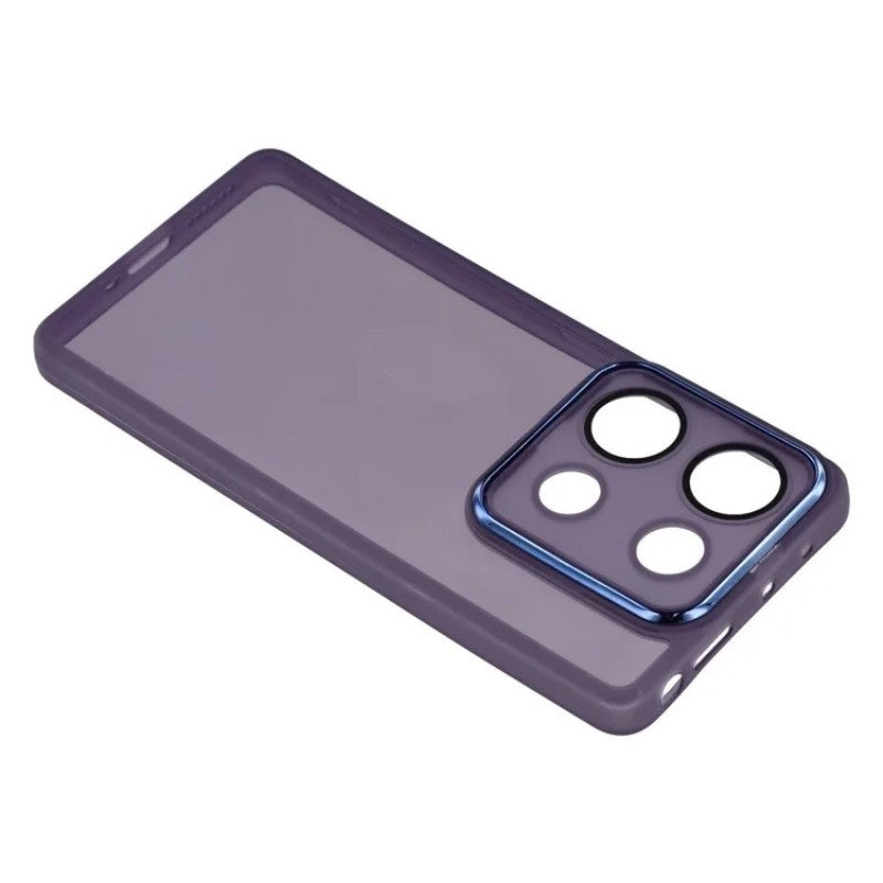WANLONFENG For Xiaomi Redmi Note 14S 4G TPU Case  DKSM Series Electroplated Frame Back Cover with Tempered Glass