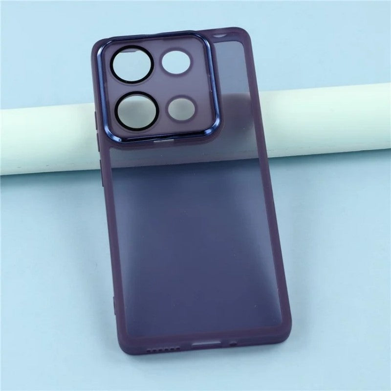 WANLONFENG For Xiaomi Redmi Note 14S 4G TPU Case  DKSM Series Electroplated Frame Back Cover with Tempered Glass