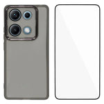 WANLONFENG For Xiaomi Redmi Note 14S 4G TPU Case  DKSM Series Electroplated Frame Back Cover with Tempered Glass