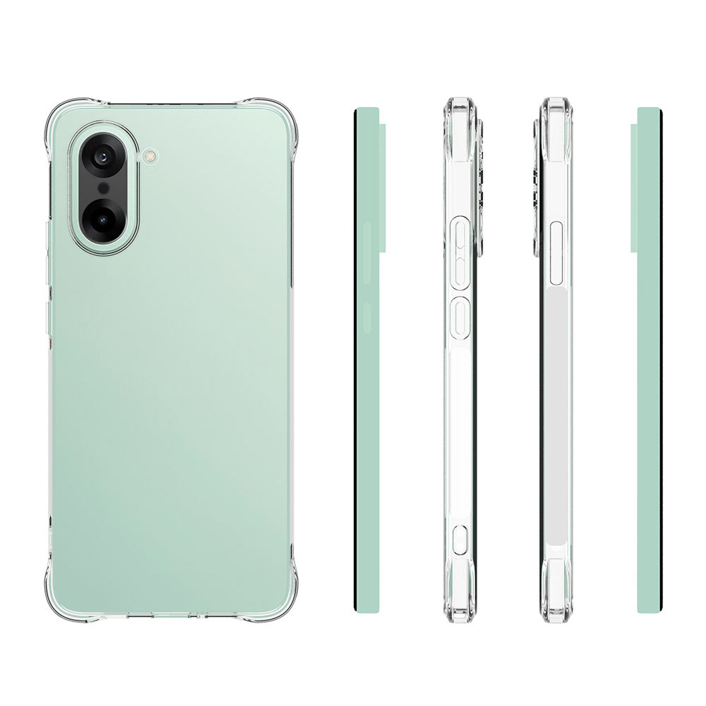 WANLONFENG För OnePlus Nord CE5 5G / Ace 5 Racing 5G Skal WL-serien 2.0mm TPU mobilskal med Härdat Glasfilm