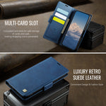 AUTSPACE etui til Xiaomi Redmi 12 5G (Global) / Xiaomi Redmi Note 12R 5G / Xiaomi Poco M6 Pro 5G / Xiaomi Redmi 12 4G, A11 RFID-blokerende retro-pungetui i læder