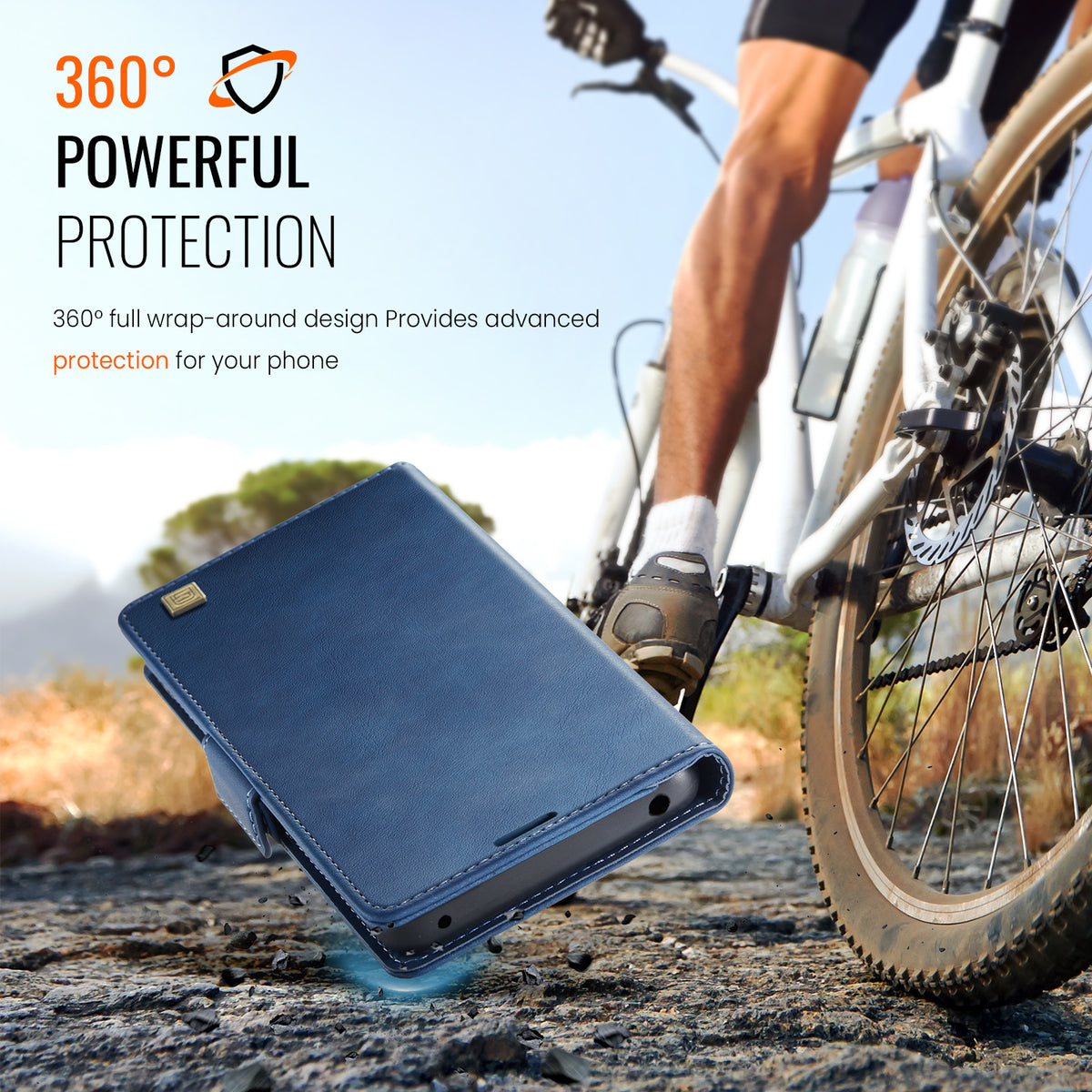 AUTSPACE etui til Xiaomi Redmi 12 5G (Global) / Xiaomi Redmi Note 12R 5G / Xiaomi Poco M6 Pro 5G / Xiaomi Redmi 12 4G, A11 RFID-blokerende retro-pungetui i læder