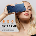 AUTSPACE etui til Xiaomi Redmi 12 5G (Global) / Xiaomi Redmi Note 12R 5G / Xiaomi Poco M6 Pro 5G / Xiaomi Redmi 12 4G, A11 RFID-blokerende retro-pungetui i læder
