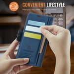 AUTSPACE For Xiaomi Redmi Note 13 Pro 4G Case  A11 RFID Blocking Retro Leather Cell Phone Wallet Cover