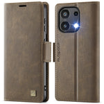 AUTSPACE For Xiaomi Redmi Note 13 Pro 4G Case  A11 RFID Blocking Retro Leather Cell Phone Wallet Cover