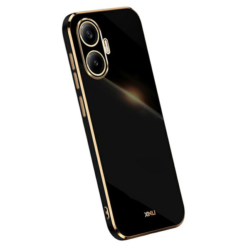 XINLI For Xiaomi Poco F7 5G / Redmi Turbo 4 Pro 5G Case TPU Phone Cover with Electroplating Frame