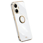 XINLI For Xiaomi Poco F7 5G / Redmi Turbo 4 Pro 5G Case Ring Kickstand Electroplating TPU Phone Cover
