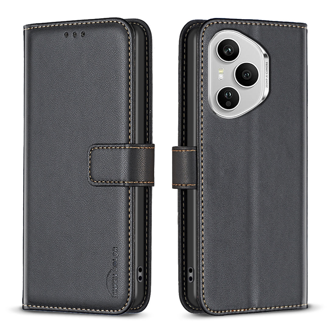BINFEN COLOR For Honor 400 Pro 5G (Global) Phone Case  BF17 Wallet Folio Flip Leather Cover
