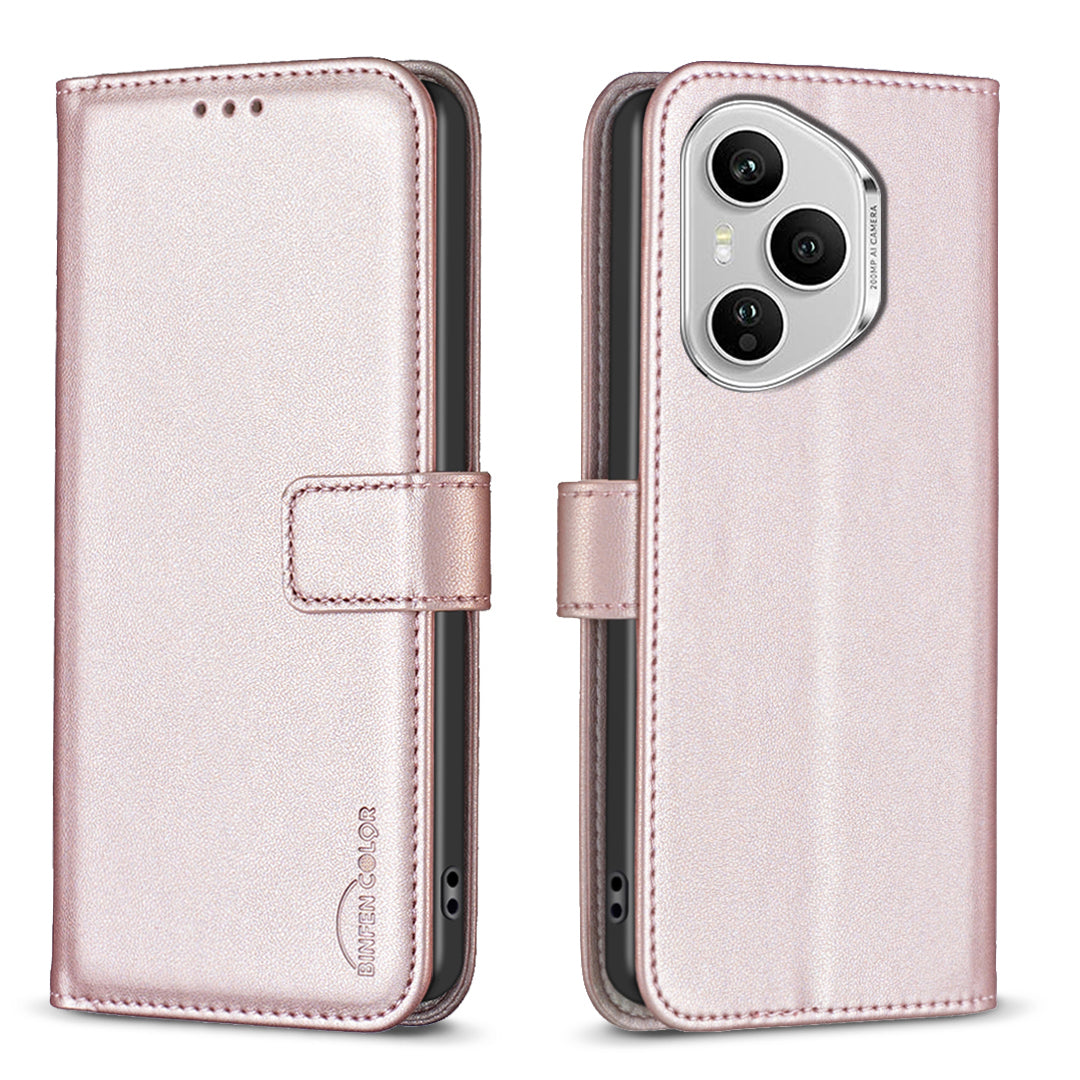 BINFEN COLOR For Honor 400 Pro 5G (Global) Phone Case  BF17 Wallet Folio Flip Leather Cover