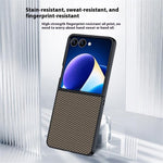 For Samsung Galaxy Z Flip7 5G Case Carbon Fiber Texture Leather + PC Anti-Drop Folding Phone Cover