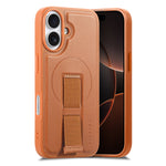 CASENEO For iPhone 16 Plus Magnetic Case Wristband PU Leather + PC Shockproof Phone Cover