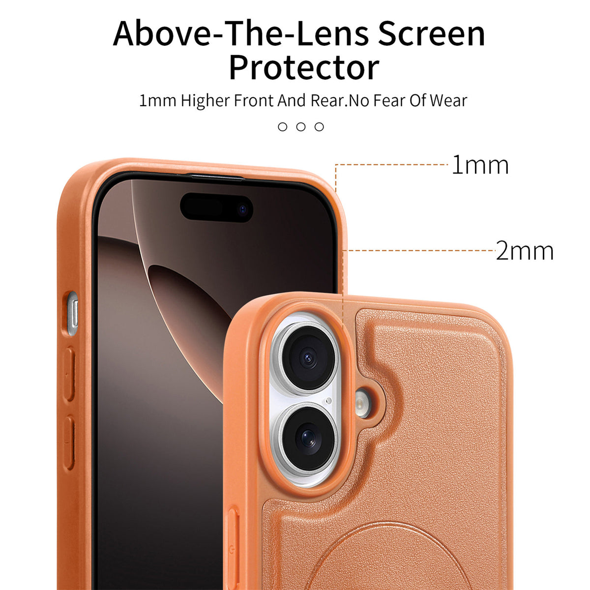 CASENEO For iPhone 16 Plus Magnetic Case Wristband PU Leather + PC Shockproof Phone Cover