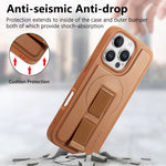 CASENEO For iPhone 16 Pro Max Magnetic Case  Wristband PU Leather + PC Shockproof Phone Cover