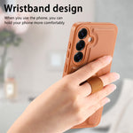 CASENEO Til Samsung Galaxy S24 / Galaxy S25 Magnetisk Cover Håndledsrem PU Læder + PC Stødsikkert Telefoncover