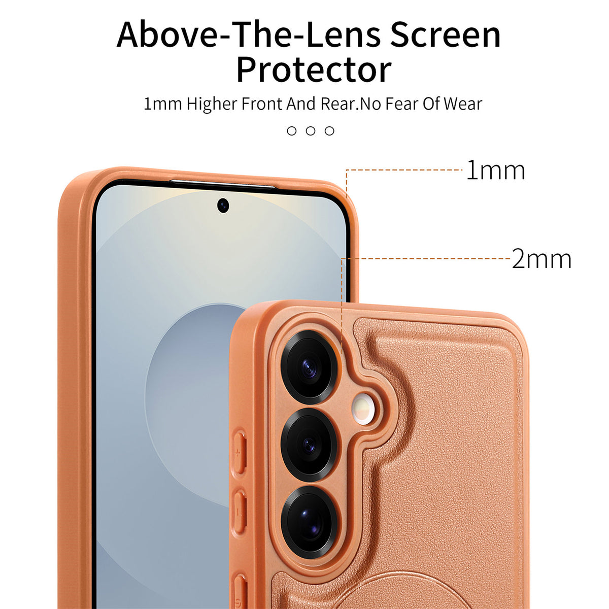 CASENEO Til Samsung Galaxy S24 / Galaxy S25 Magnetisk Cover Håndledsrem PU Læder + PC Stødsikkert Telefoncover