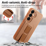 CASENEO Til Samsung Galaxy S24 / Galaxy S25 Magnetisk Cover Håndledsrem PU Læder + PC Stødsikkert Telefoncover