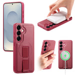 CASENEO Til Samsung Galaxy S24 / Galaxy S25 Magnetisk Cover Håndledsrem PU Læder + PC Stødsikkert Telefoncover