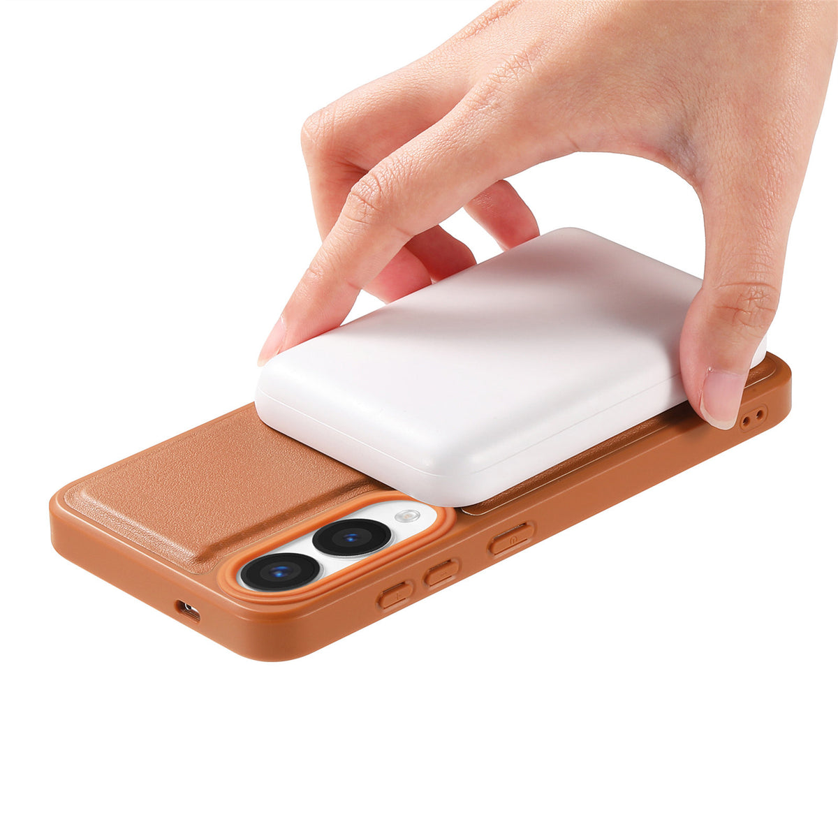 CASENEO For Samsung Galaxy S25 Edge Magnetic Case Wristband PU Leather + PC Shockproof Phone Cover