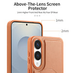 CASENEO For Samsung Galaxy S25 Edge Magnetic Case Wristband PU Leather + PC Shockproof Phone Cover
