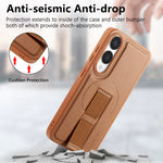 CASENEO For Samsung Galaxy S25 Edge Magnetic Case Wristband PU Leather + PC Shockproof Phone Cover