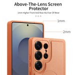 CASENEO For Samsung Galaxy S25 Ultra Magnetic Case  Wristband PU Leather + PC Shockproof Phone Cover