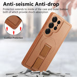 CASENEO For Samsung Galaxy S25 Ultra Magnetic Case  Wristband PU Leather + PC Shockproof Phone Cover