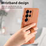 CASENEO For Samsung Galaxy S25 Ultra Magnetic Case  Wristband PU Leather + PC Shockproof Phone Cover