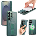 CASENEO For Samsung Galaxy S25 Ultra Magnetic Case  Wristband PU Leather + PC Shockproof Phone Cover