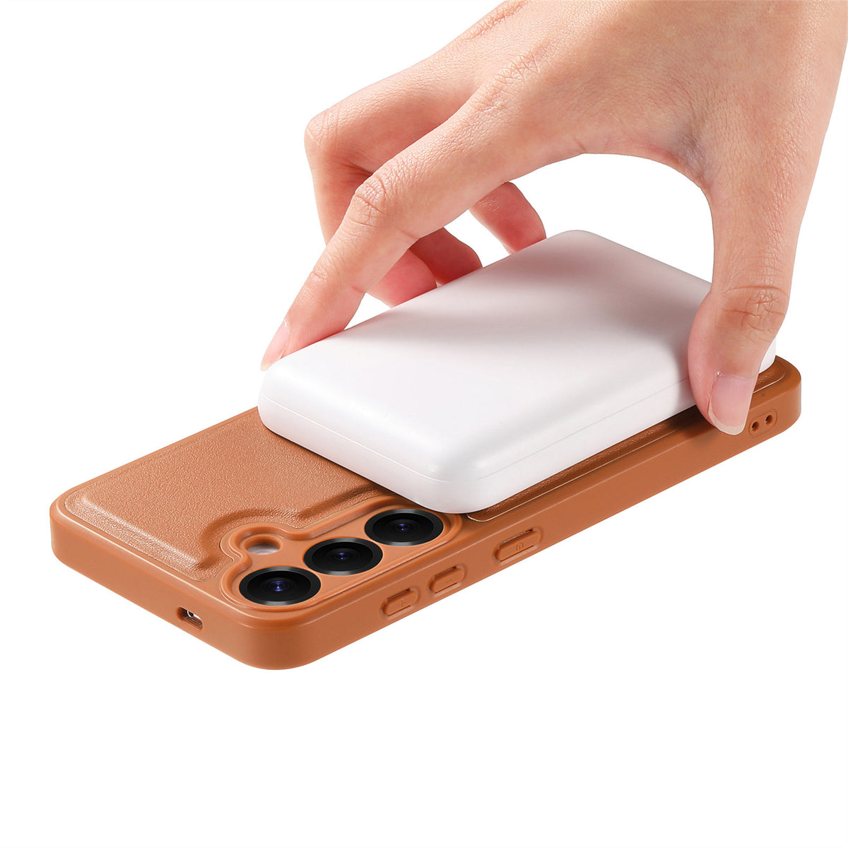 CASENEO Til Samsung Galaxy S24+ / Galaxy S25+ Magnetisk Etui Armbånd PU Læder + PC Stødsikker Telefoncover