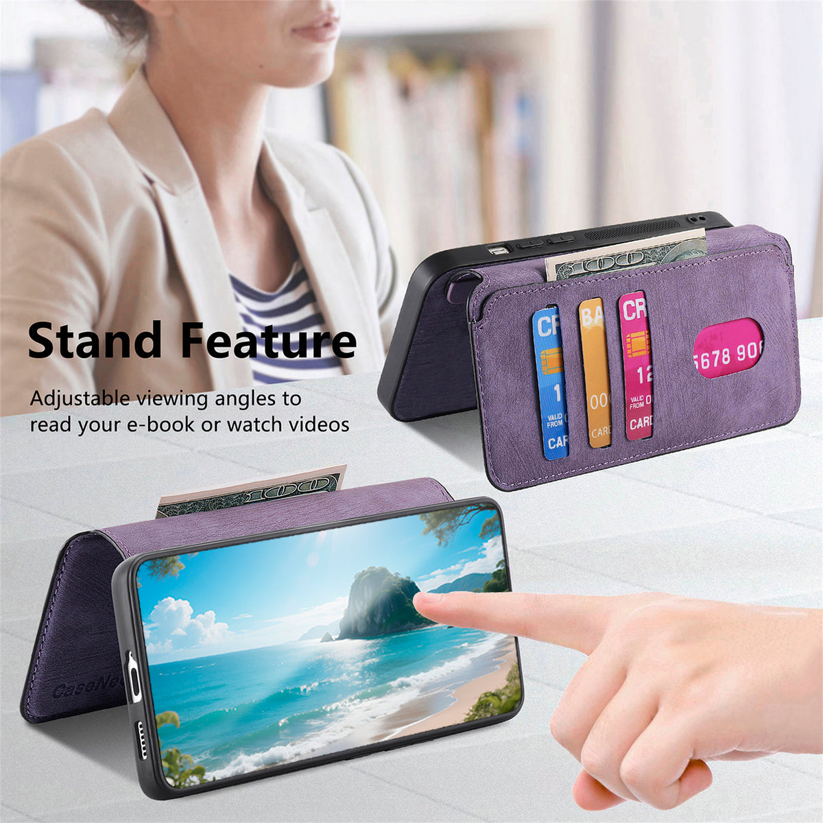 CASENEO For Honor 400 Pro 5G (Global) Magnetic Case  Detachable Leather Phone Wallet Cover