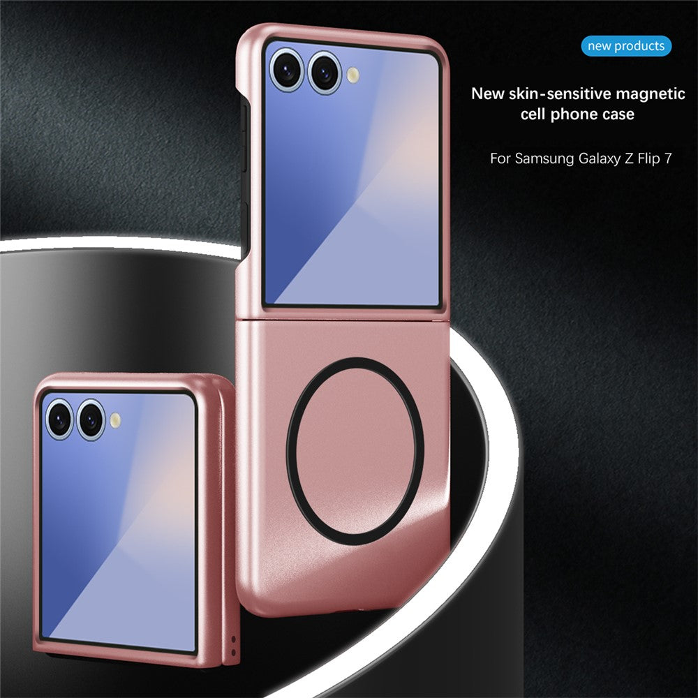 Til Samsung Galaxy Z Flip7 5G Magnetisk Etui Hud-Blødt Mat Hårdt PC Telefoncover