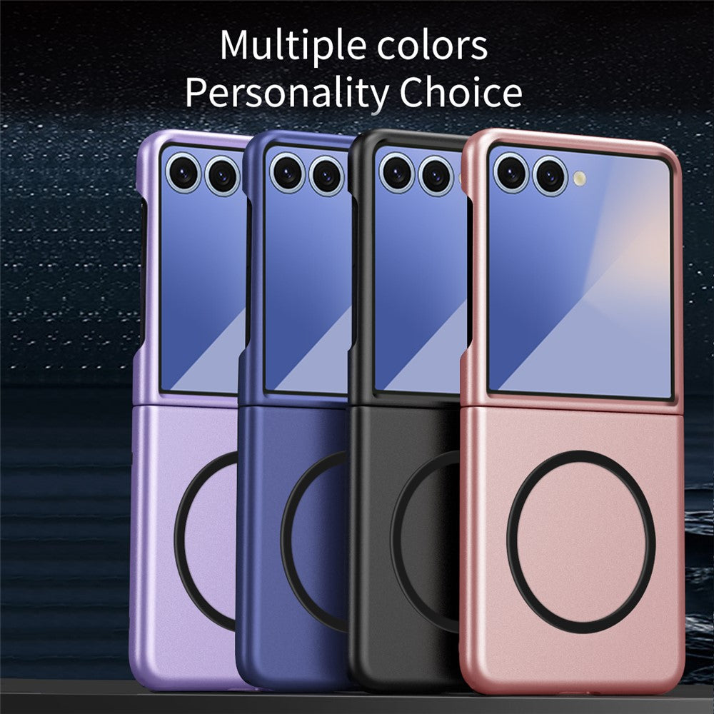 Til Samsung Galaxy Z Flip7 5G Magnetisk Etui Hud-Blødt Mat Hårdt PC Telefoncover