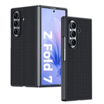 For Samsung Galaxy Z Fold7 5G Case Carbon Fiber Texture Leather + PC Anti-Drop Folding Phone Cover