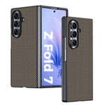 For Samsung Galaxy Z Fold7 5G Case Carbon Fiber Texture Leather + PC Anti-Drop Folding Phone Cover
