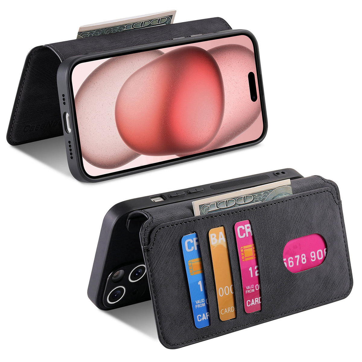CASENEO For iPhone XS Max 6.5 inch Magnetic Case Detachable Leather Phone Wallet Cover