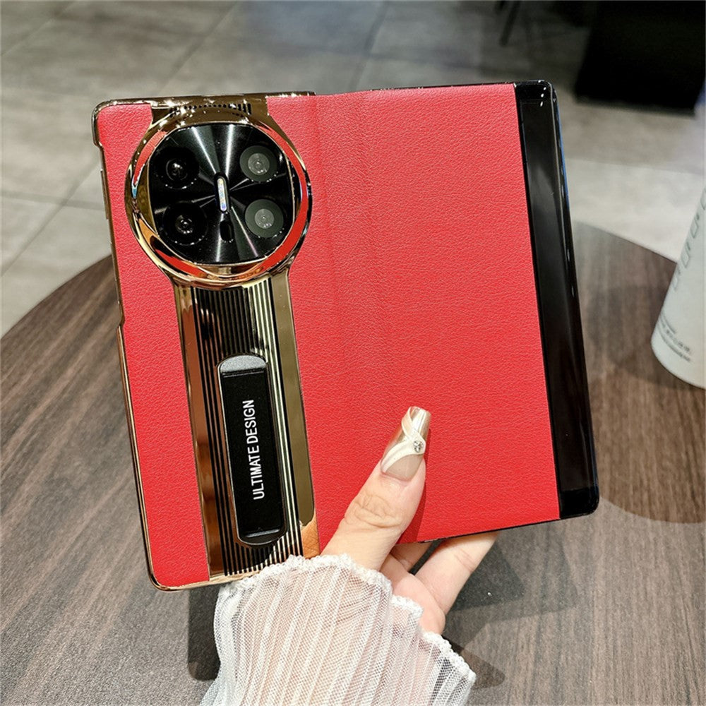For Huawei Mate X6 Case Kickstand Leather + PC Protective Phone Cover