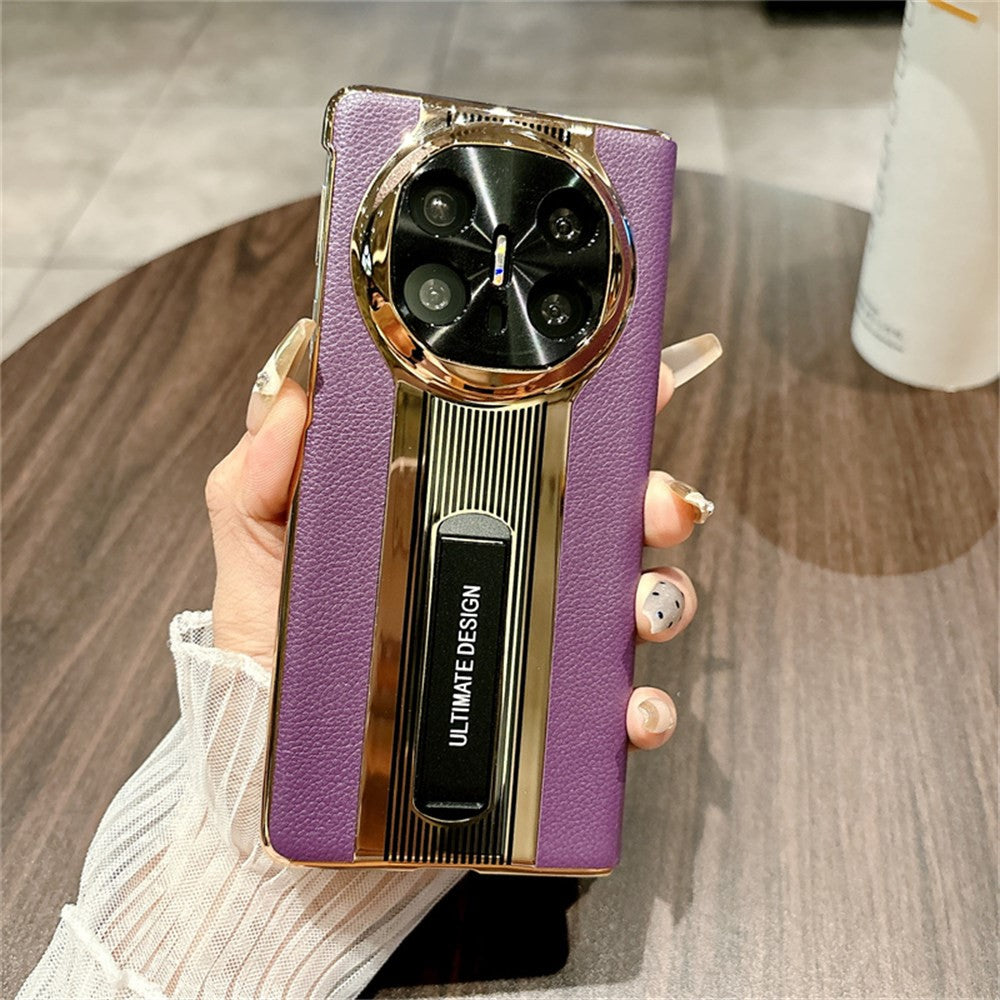 For Huawei Mate X6 Case Kickstand Leather + PC Protective Phone Cover