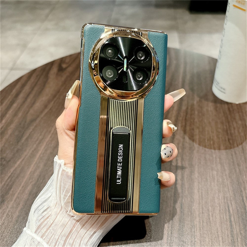 For Huawei Mate X6 Case Kickstand Leather + PC Protective Phone Cover
