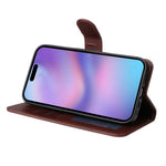ENKAY HAT PRINCE til iPhone 17 Wallet Case med kalvelædertekstur og standerfunktion, inklusive tyk selvklæbende skærmbeskyttelsesfilm / strop