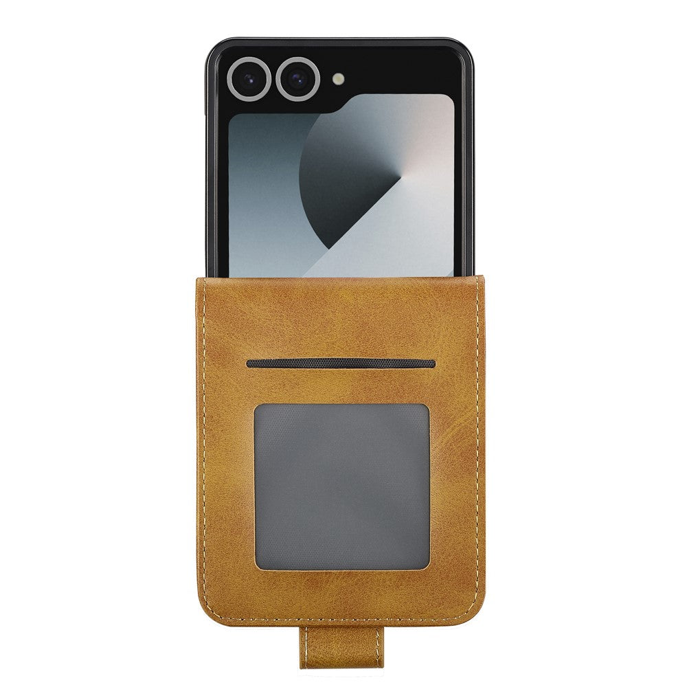 LC.IMEEKE Til Samsung Galaxy Z Flip7 5G Etui Kortholder Kalve Tekstur PU Læder Folde Telefoncover