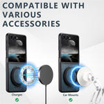 SUTENI G3 For Samsung Galaxy Z Flip7 5G Magnetic Case Waxy Texture Rotating Kickstand Leather Phone Back Cover