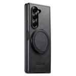 SUTENI G3 Til Samsung Galaxy Z Fold7 5G Magnetisk Etui Vokset Tekstur Roterende Støtteben Læder Telefon Bagcover
