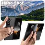 SUTENI G3 Til Samsung Galaxy Z Fold7 5G Magnetisk Etui Vokset Tekstur Roterende Støtteben Læder Telefon Bagcover